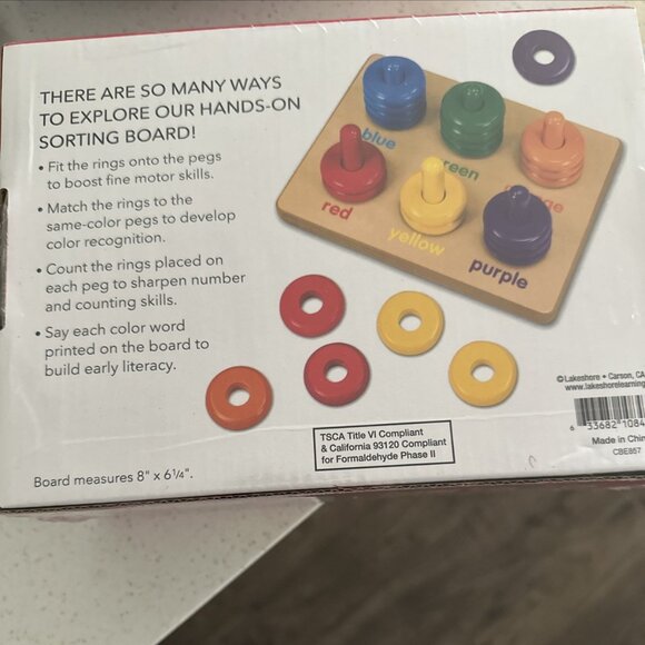 Lakeshore Educational Color Rings Sorting Board - Picture 2 of 3